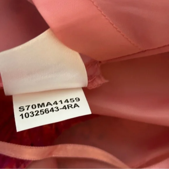 Jones Wear Maxi Pink Layers Chiffon Bias Cut Paisley Print Dress Sz:12 Y2K - Picture 10 of 10